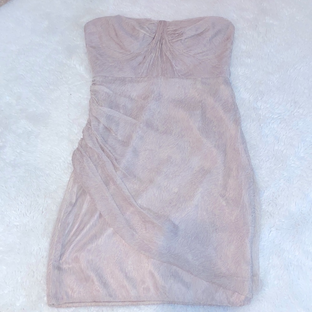 Elizabeth and James Silk cocktail/wedding Strapless Mini Dress size 2 NWT
